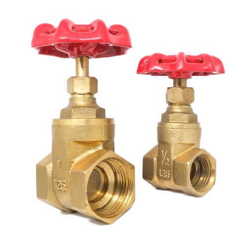 gate valves in red and orange