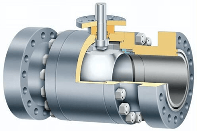 Side entry trunnion mounted ball valve