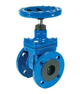 Isolated cast iron ball valve with manual actuator