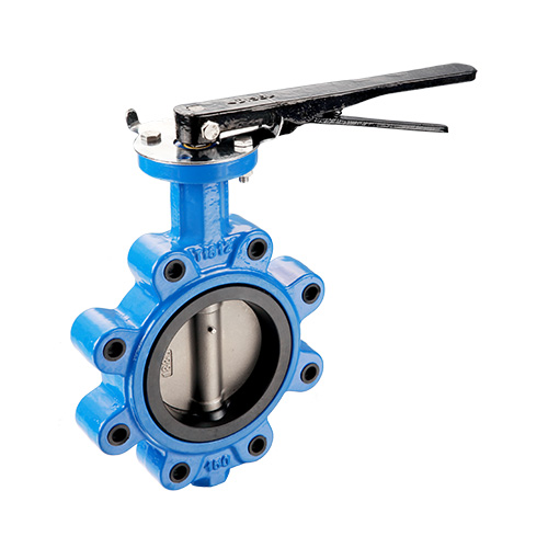 Manual resilient seated butterfly valve