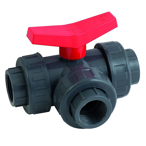 PVC 3-way ball valve
